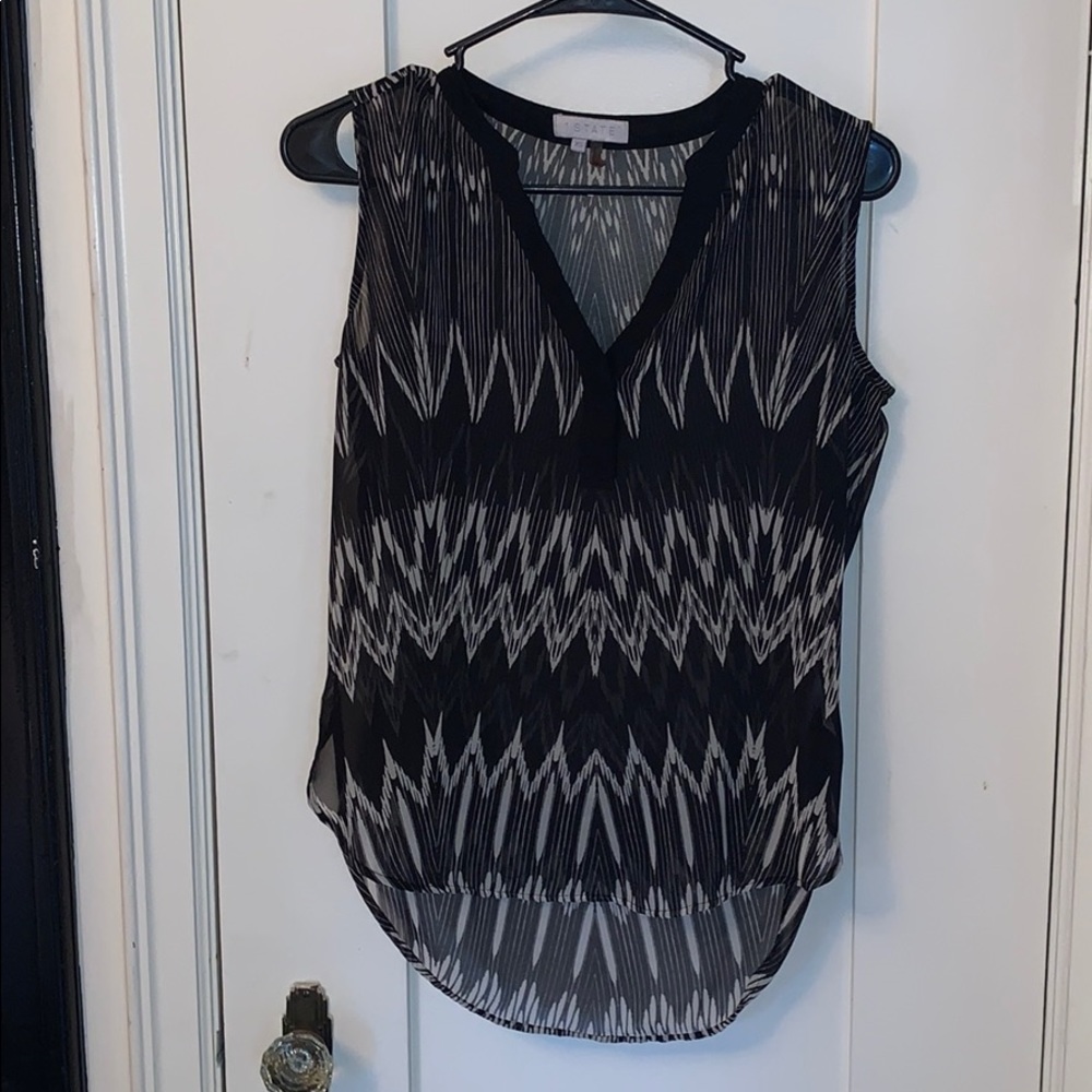 Sheer V-Neck Blouse